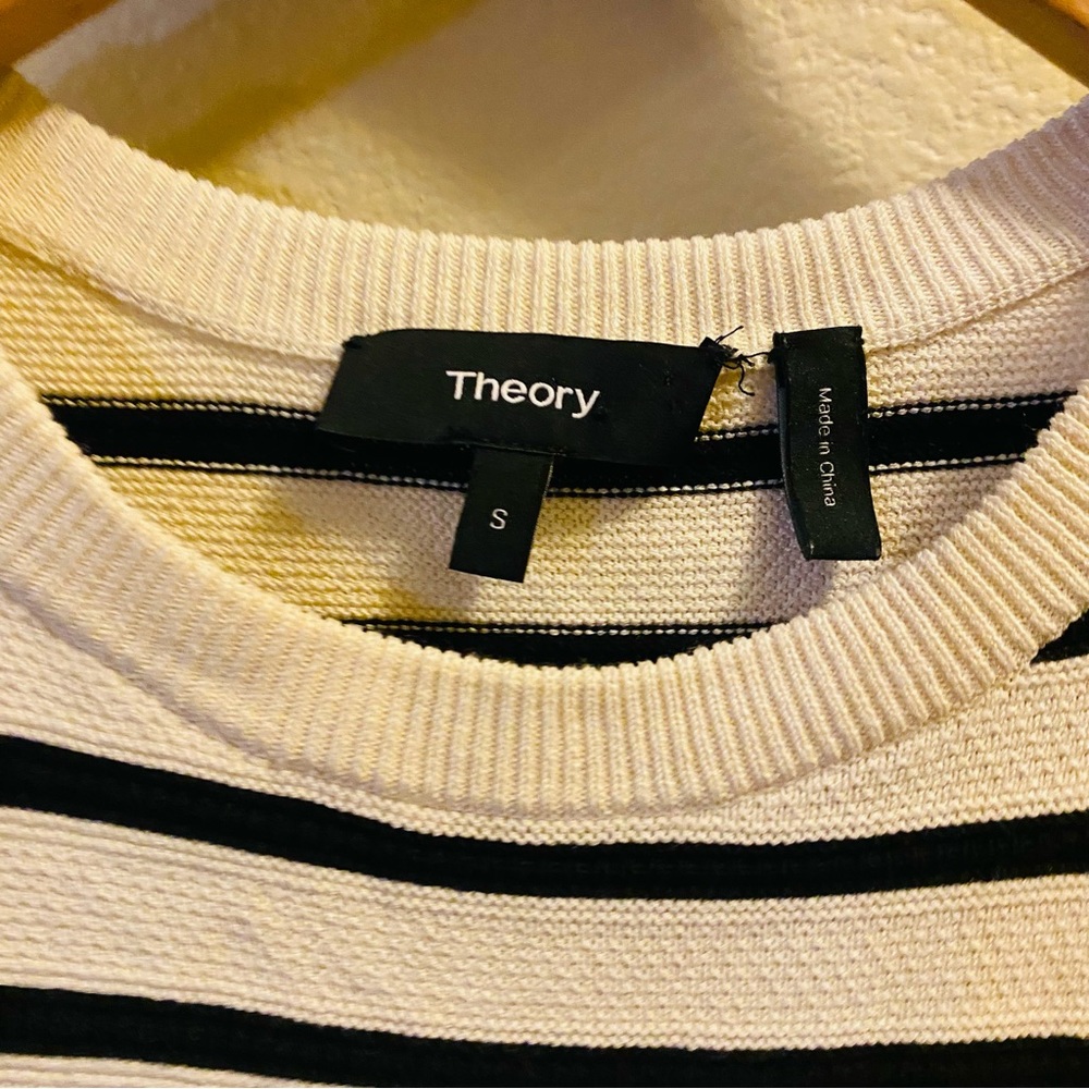 Theory Black and White Striped Dress - Picture 8 of 8